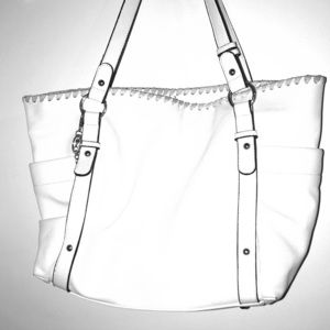 Large white purse